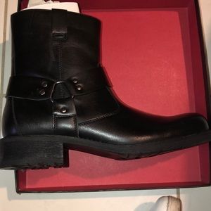 Kenneth Cole Mens Design Black Matte Ankle Boots